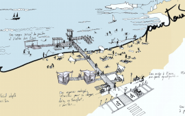 image illustration des pontons, abris et espace de détente proposés par POZEIA