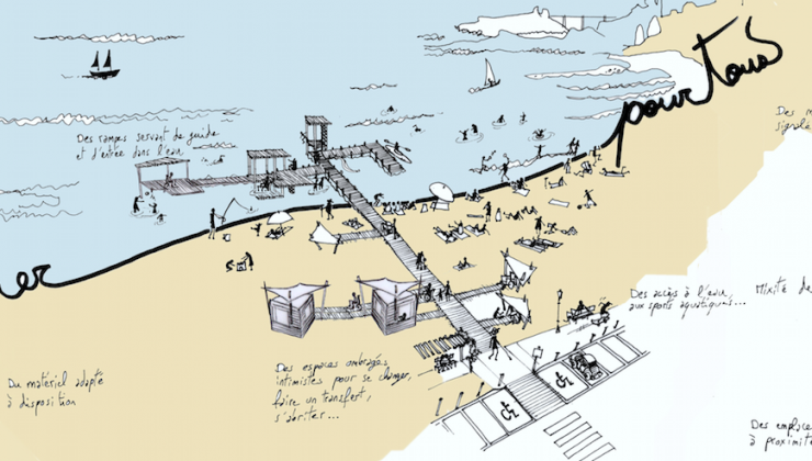 image illustration des pontons, abris et espace de détente proposés par POZEIA